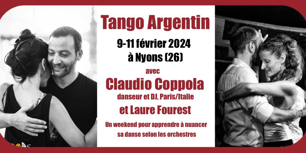Stage de tango argentin, orchestres, Claudio Coppola et Laure Fourest